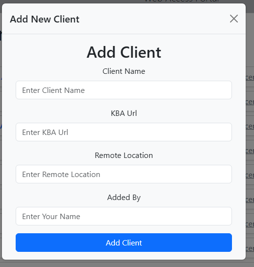 Easy Client Addition”